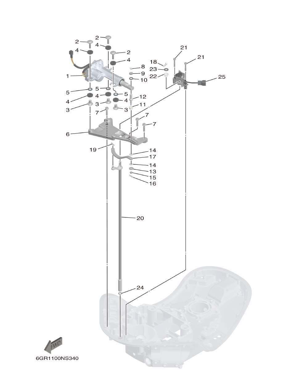 Yamaha XF425NSA2, XF425NSA7 CONTROL parts diagram